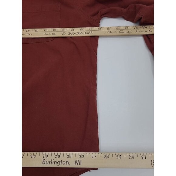 Eddie Bauer Flannel Button Down Shirt Men's Size XL Red Soft Suede Feel - Picture 4 of 8